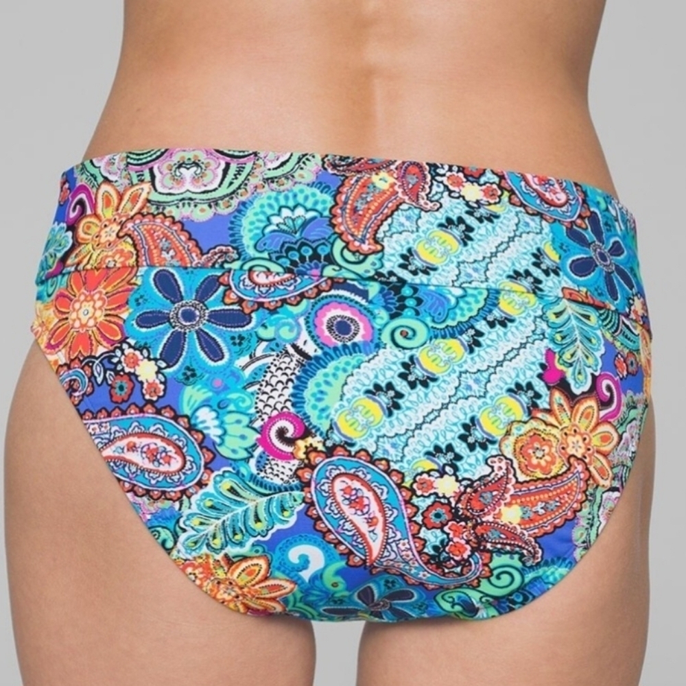 Women's Bleu Rod Beattie Swim Bottom Size 14 Blue Orange - Picture 2 of 8